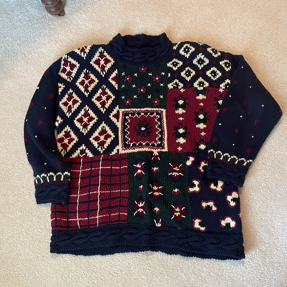 Talbots Hand-Knit Sweater in Navy